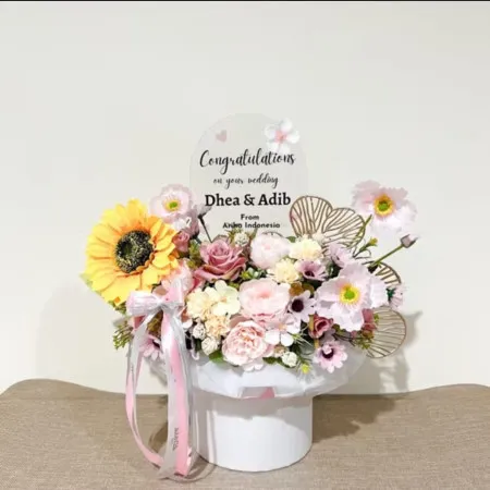 Bloom Box Akrilik Ucapan Wedding Bondowoso